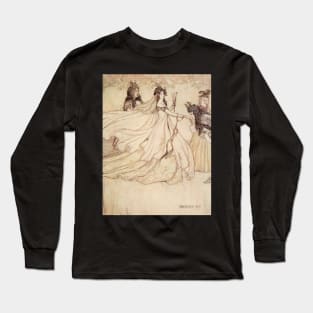 Vintage Fairy Tales, Cinderella by Arthur Rackham Long Sleeve T-Shirt